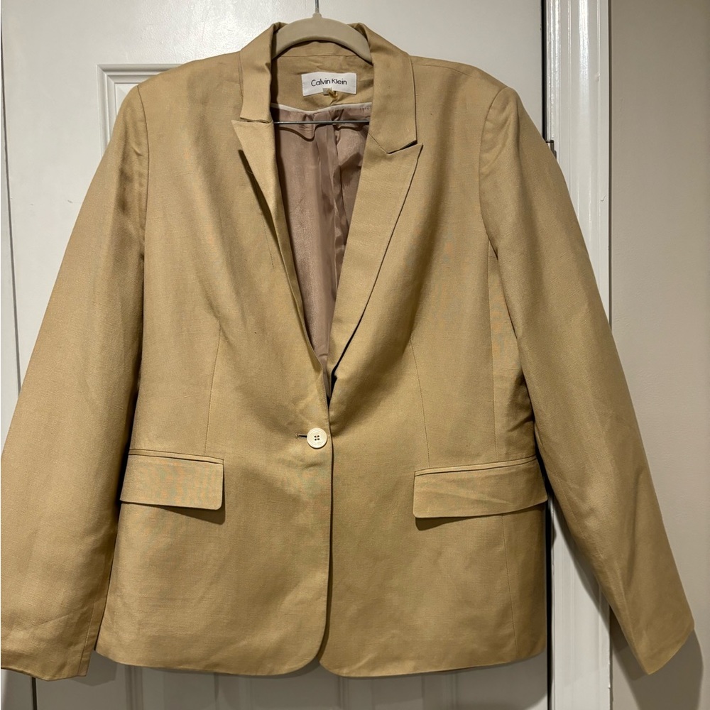 Calvin Klein Soft Twill Relaxed Blazer